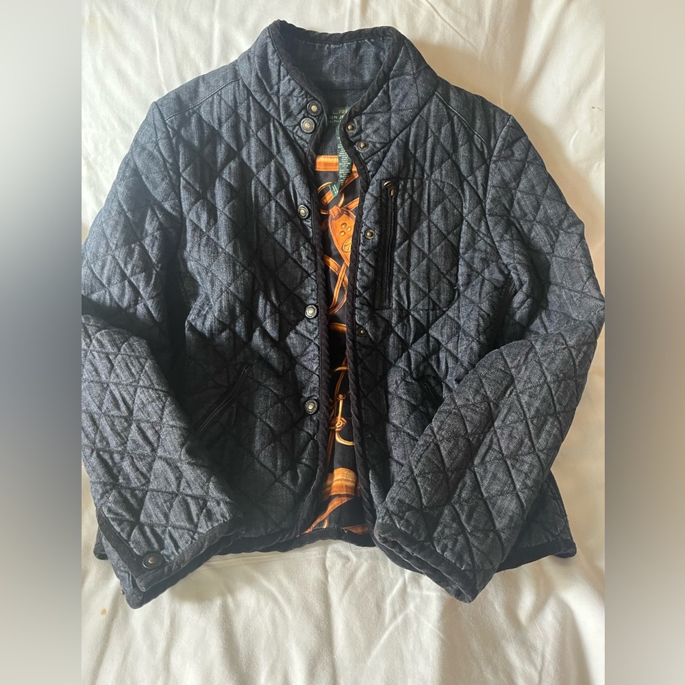 Ralph Lauren Quilted Navy Jean Jacket